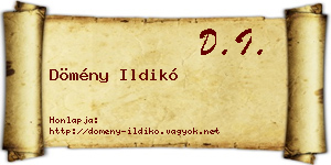 Dömény Ildikó névjegykártya